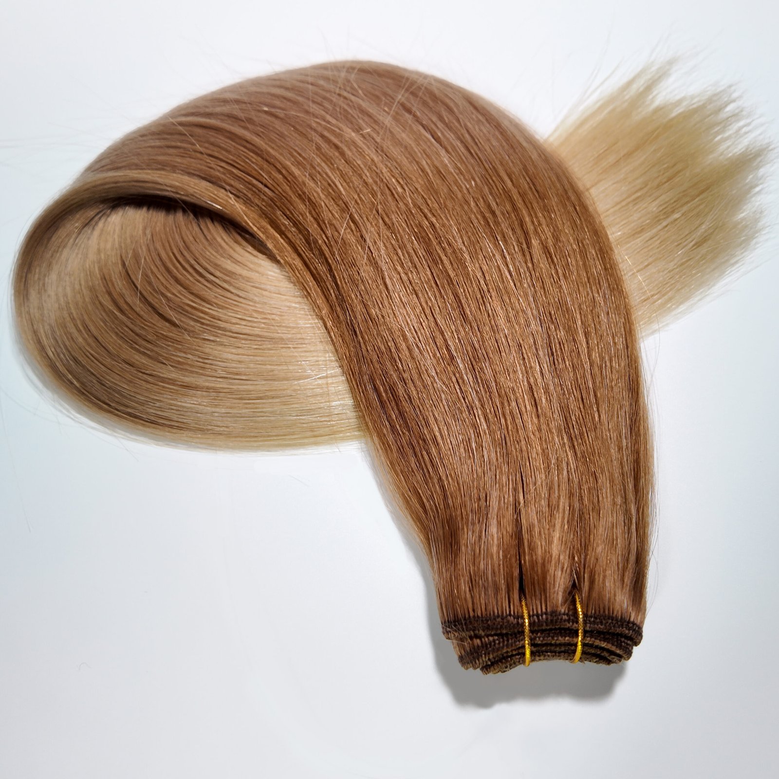 20" Ombre Coffee Brown to 613 Blonde Human Hair Weft (100g) - Image 3