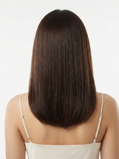 16"Yaki Straight Darkest Brown Human Hair Weft(100g)