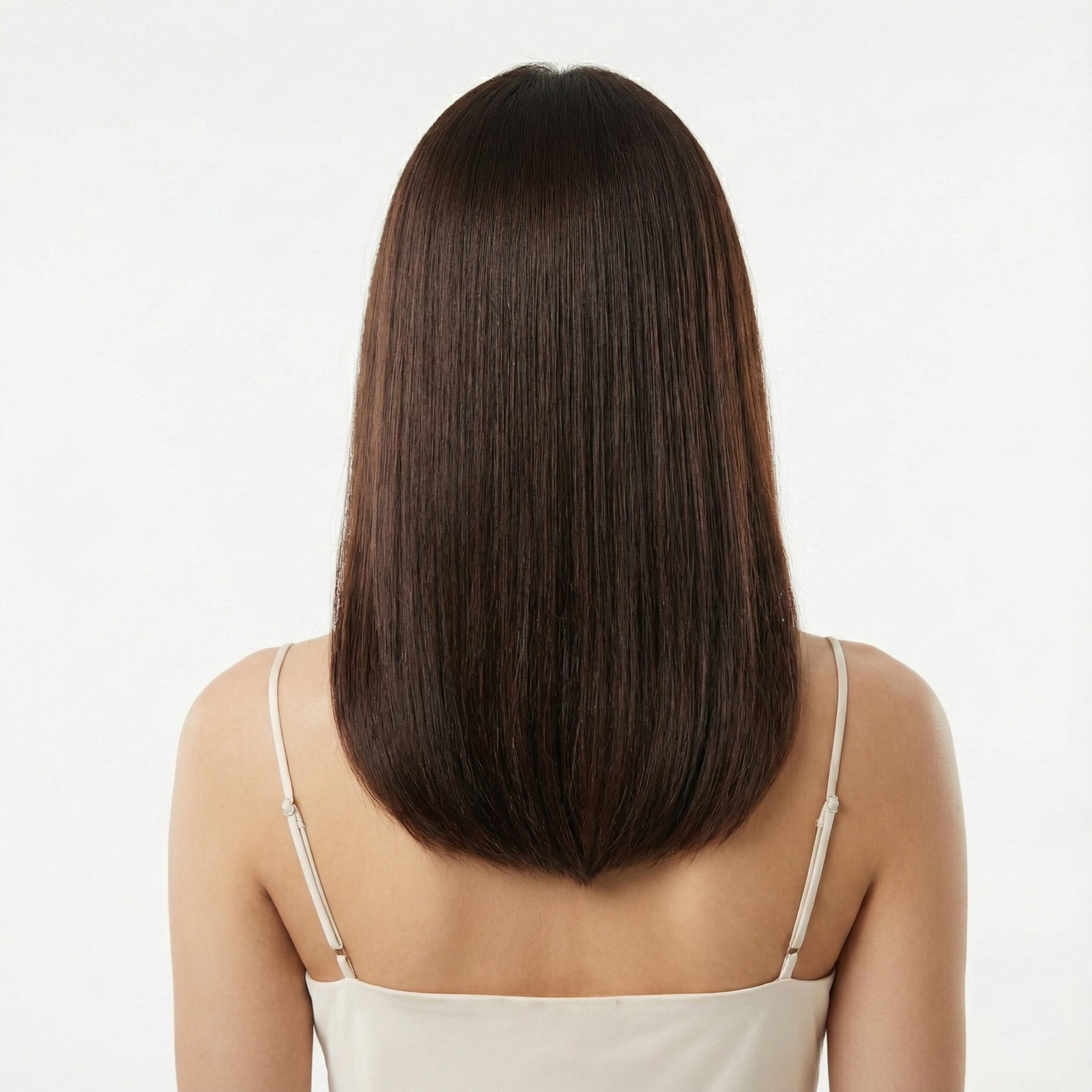 16"Yaki Straight Darkest Brown Human Hair Weft(100g)