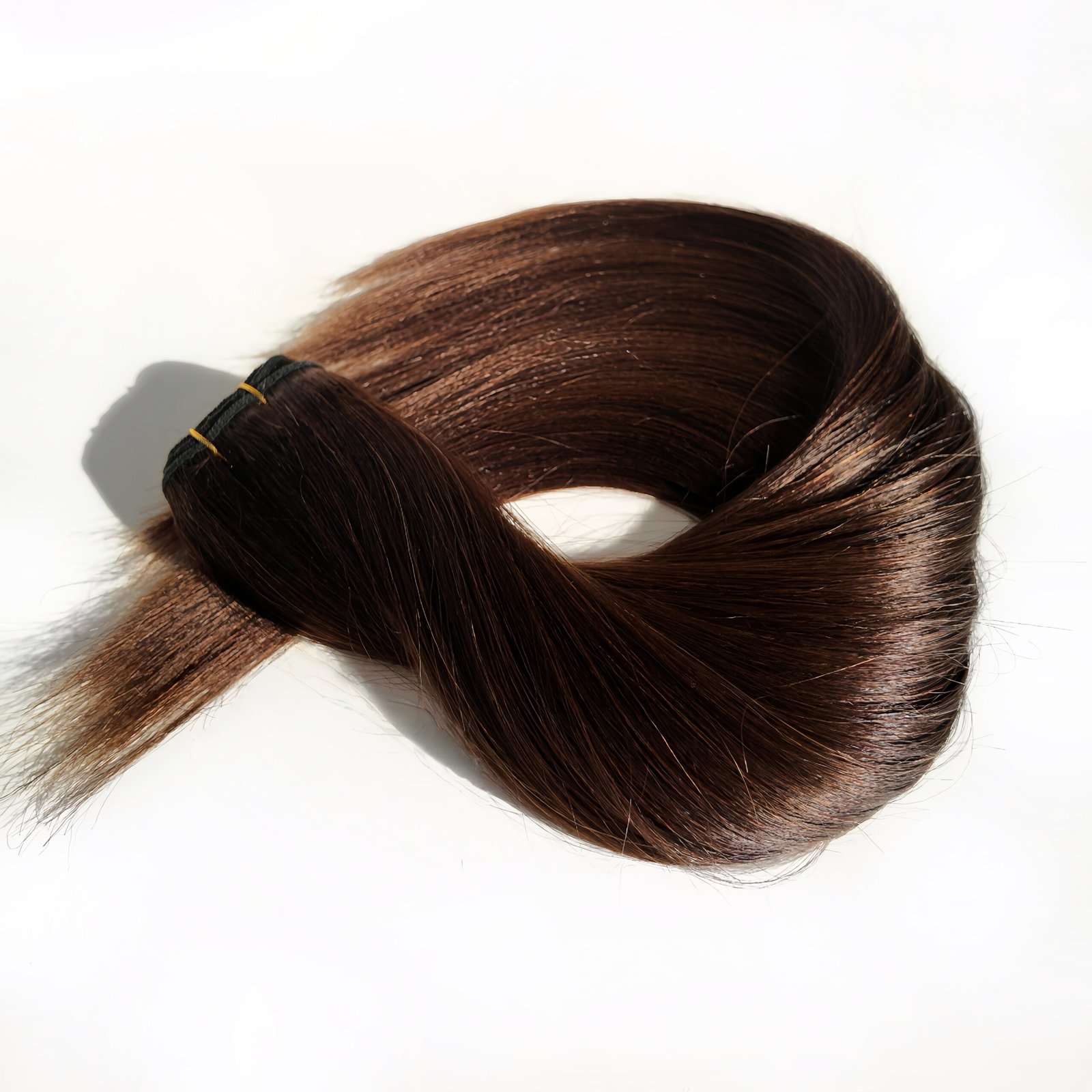 16"Yaki Straight Darkest Brown Human Hair Weft(100g) - Image 5